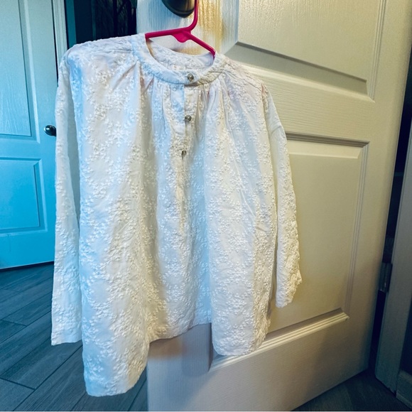 NWT Tia cibani 7 /8 girls white embroidered boutique blouse top tunic MSRP $135 - Picture 4 of 8